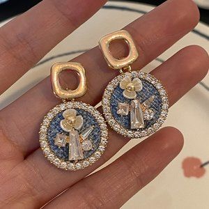 floral vintage earrings